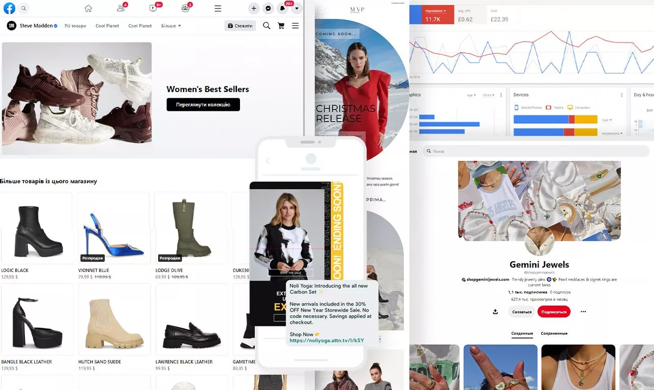 A Screen Displaying Shoes, Utilized By A Google Ads Agency.