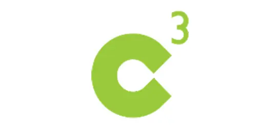 About Us Logo With Green And White Letter C.